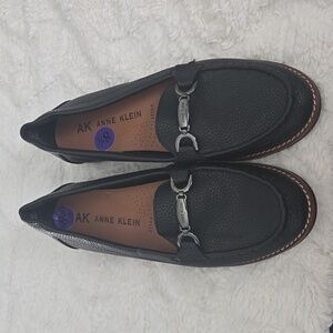 Anne Klein Black Loafers